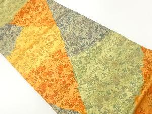 切り嵌め風秋草模様織り出し袋帯